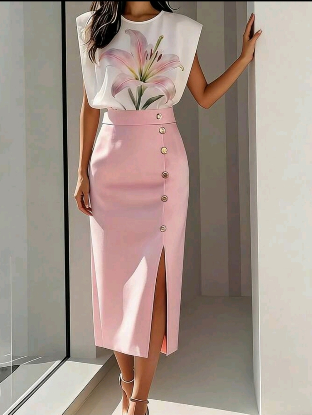 Women's Summer Two-Piece Set - Picture 5 of 6